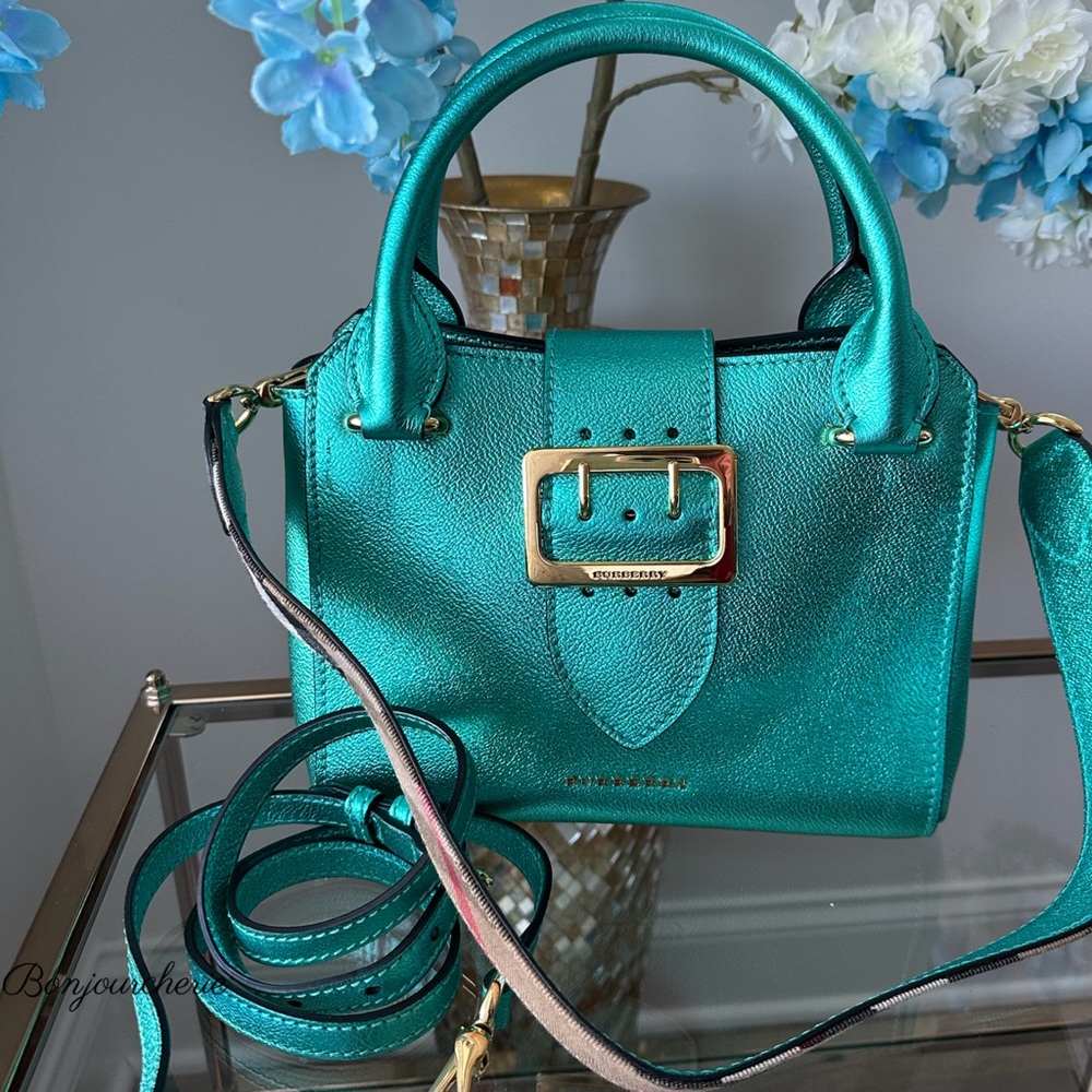 Authentic Burberry Turquoise bag - Picture 9 of 16